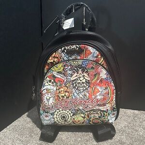 Ed Hardy Multicolor Tattoo Art Backpack